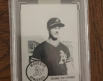 Mark McGwire Calificado 10 1985 Modesto A's Baseball Card (Original Issue) (Como en la foto) (715)