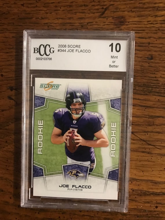 Joe Flacco Beckett 10 Score Rookie Football Card (Original Issue) (As  Pictured) (4038)