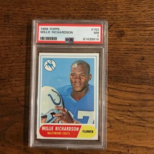 Willie Richardson 1968 Topps Football Card PSA 7 (edição original) (conforme ilustrado) (4892)