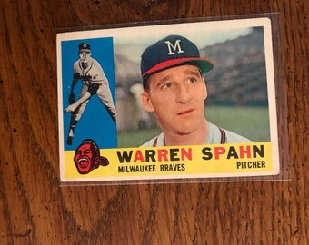 Warren Spahn 1960 Topps (As Pictured) (Original Issue) (1805)