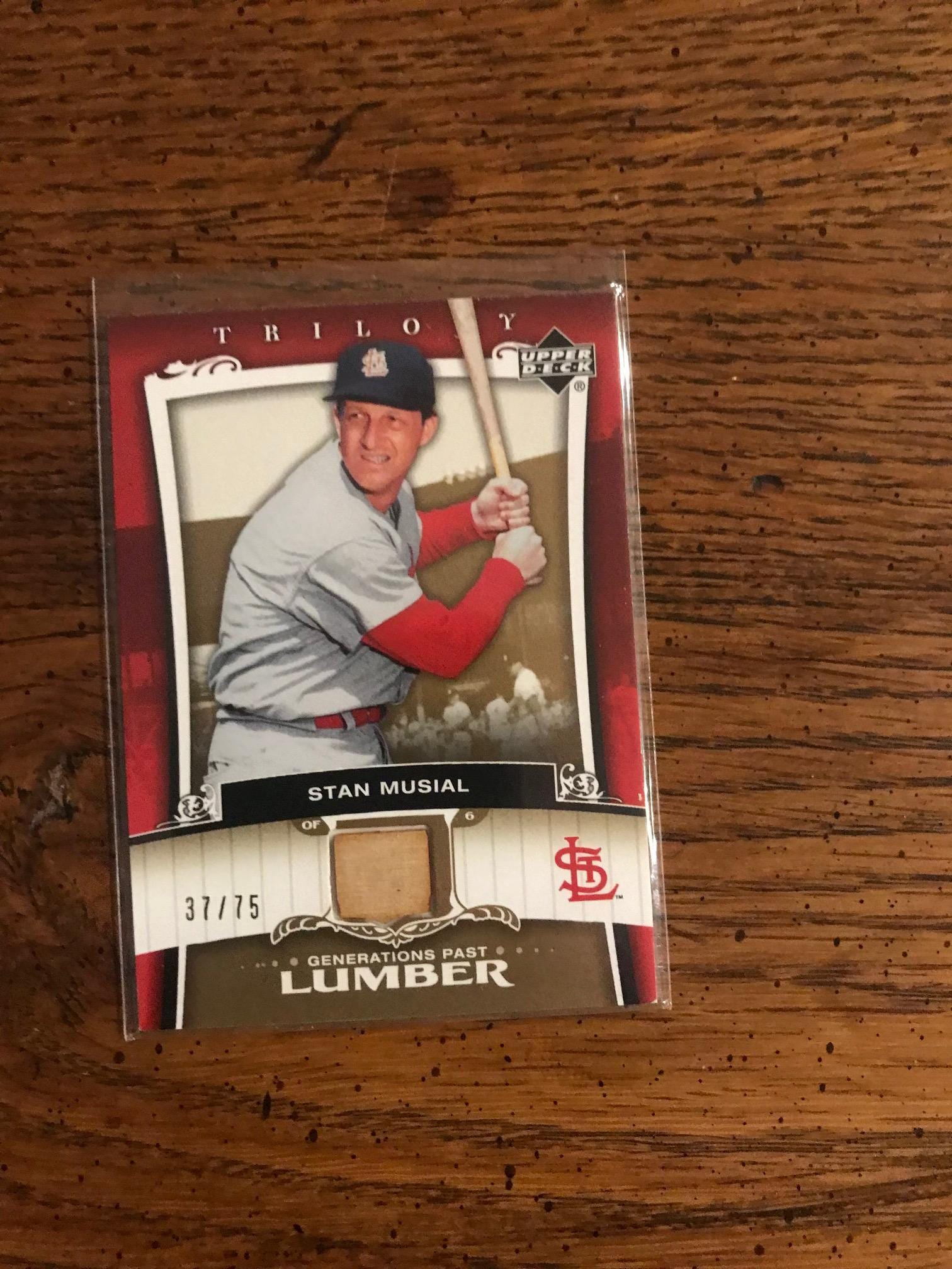 Stan Musial Game Used Bat Baseball Card 37/75 (original Issue) (as