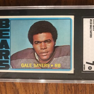 Gale Sayers Graded SGC 7 1972 Topps Football Card (como se muestra en la imagen) (edición original) (1735)