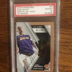 Kobe Bryant Panini KB20 Graderad 10 (Som på bilden) (Originalutgåva) (5158)