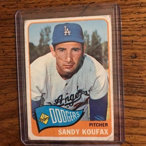 Sandy Koufax 1965 Topps Baseball Card (Original Issue) (As Pictured) (6255)