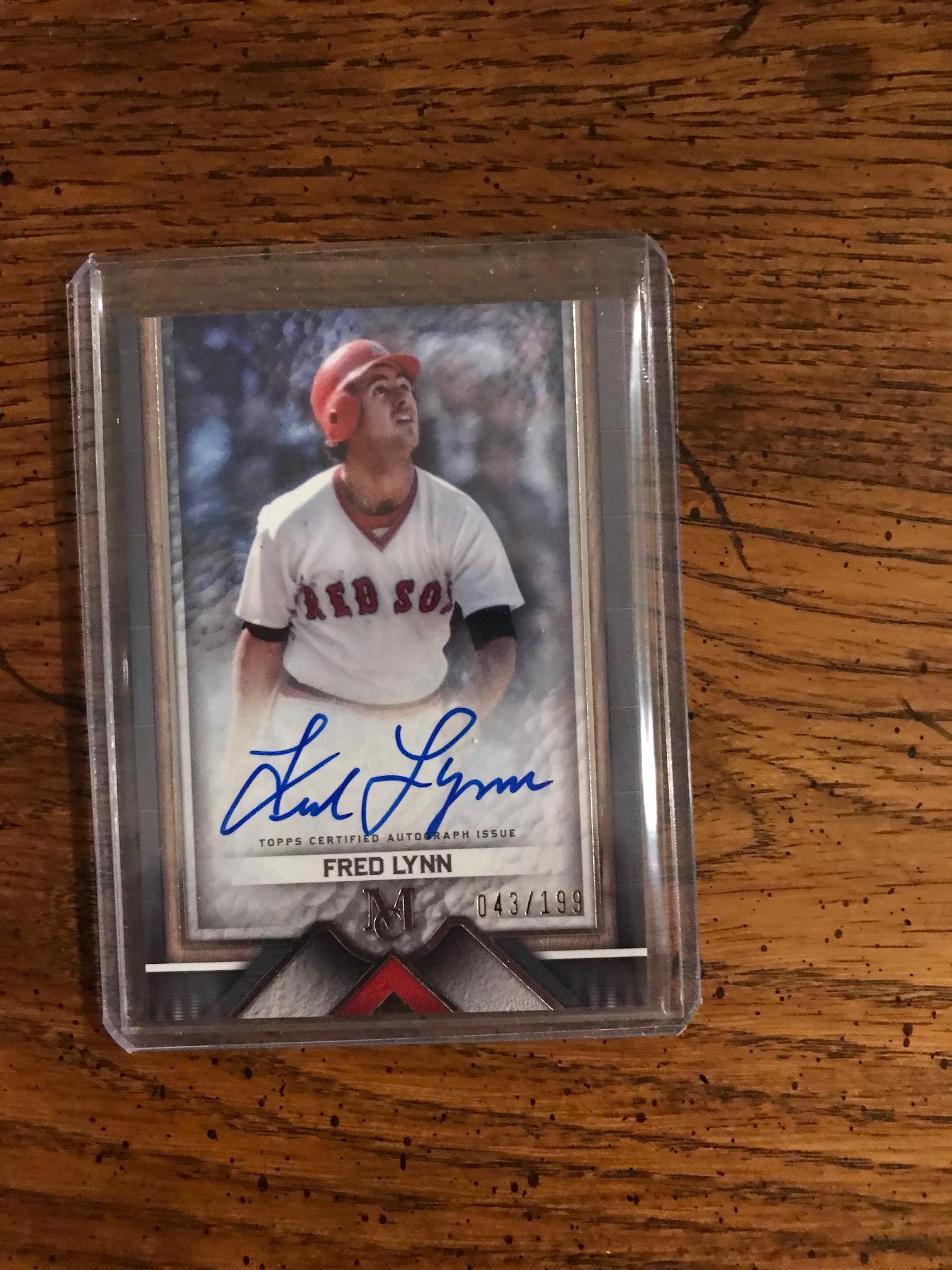 Fred Lynn Autograph Topps Museum Baseball Card 043/199 (original