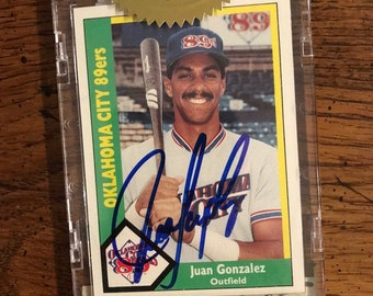 Juan Gonzalez(ホアン・ゴンザレス)　サイン入り　ユニフォーム JUAN Gonzalez card autographed - Etsy 日本