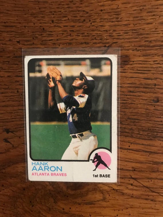 Hank Aaron 1973 Topps Baseball (original Issue) (as Pictured) (5881) - Etsy