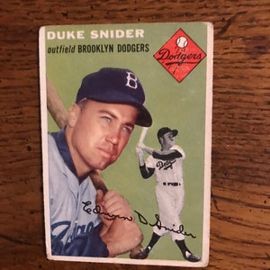 Carta da baseball Duke Snider 1954 Topps (come nella foto) (03294)