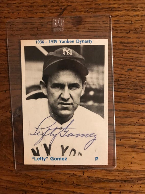 Lefty Gomez Autograph ON TCMA Baseball Card (as Pictured) (06251) - Etsy  Israel