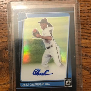 Carte de baseball Jazz Chisholm 04/50 avec autographes pour débutant (comme sur la photo) (4967)