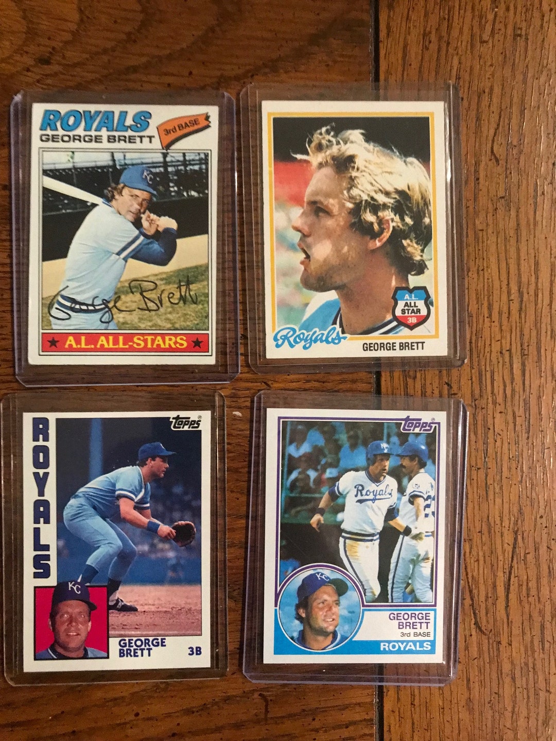 George Brett 4 Different Baseball Cards original Issue as 