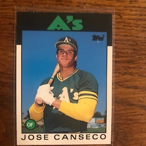 Jose Canseco 1986 Topps Traded Baseball Card (Original Issue) (As Pictured) (1012)