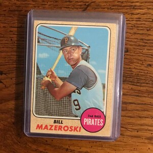 Bill Mazeroski 1968 Topps Baseball Karte (Original Heft) (wie abgebildet) (5628)