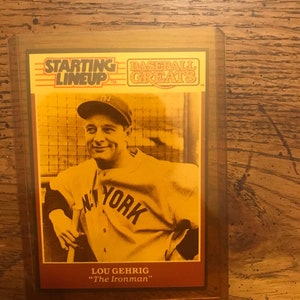 Lou Gehrig 1989 Kenner Starting Line-Up Baseball Card (As Pictured) (Original Issue) (2394)