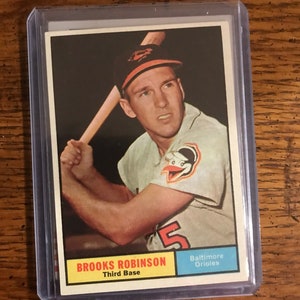 Brooks Robinson 1961 Topps Baseball Card (Origineel nummer) (Zoals afgebeeld) (0970)