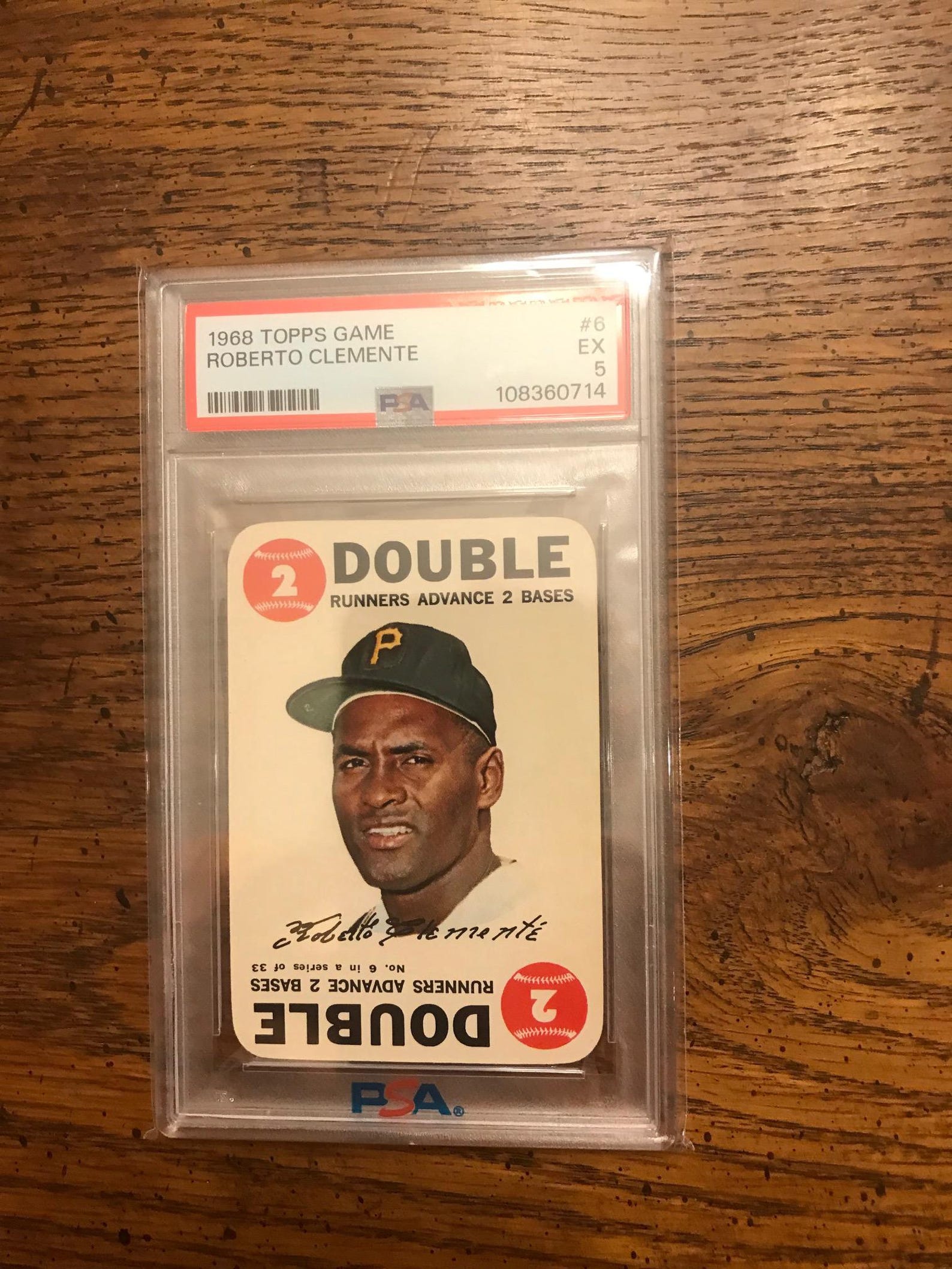 Roberto Clemente 1968 Topps Game Insert Baseball Card PSA 5 (as ...