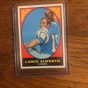 Lance Alworth 1967 Topps Football Card (edição original) (conforme ilustrado) (5210)