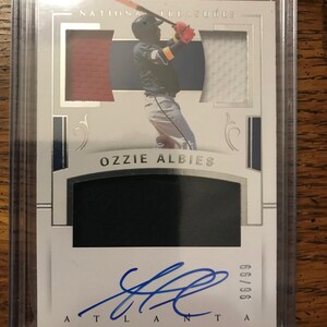 Ozzie Albies 66/96 National Treasures Autograph/Patches (As Pictured) (Original Issue) (1434)