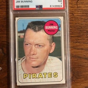 Jim Bunning PSA 7 1969 Topps Baseball Karte (Wie abgebildet) (Original Ausgabe) (0530)