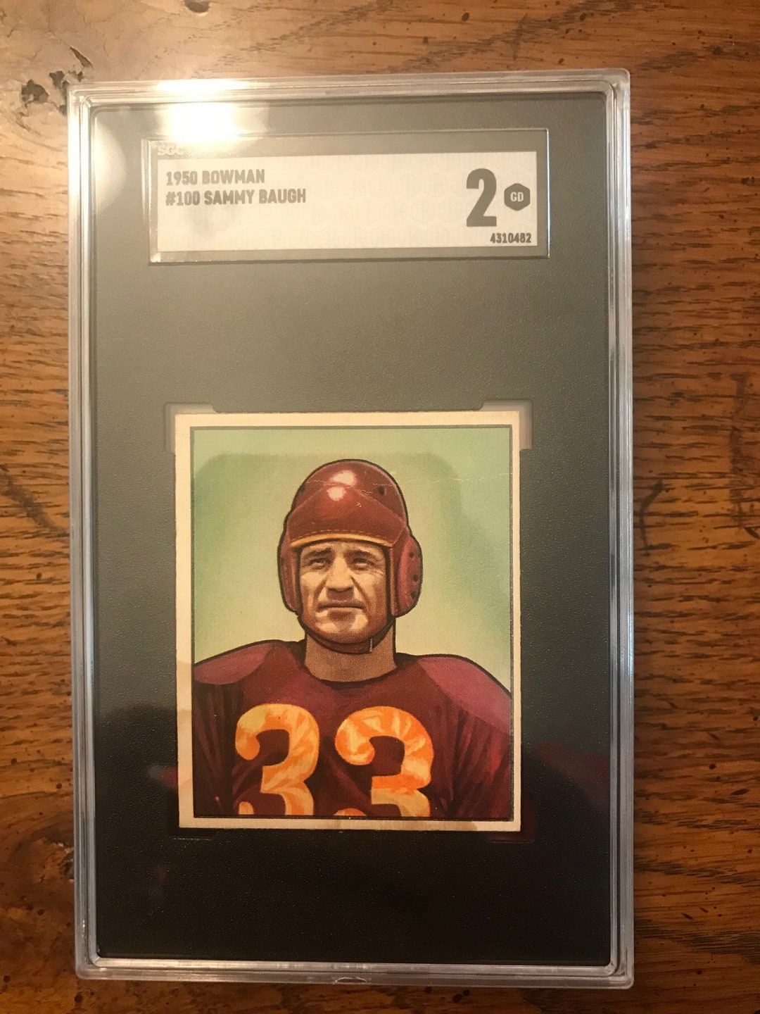Sammy Baugh Graded SGC 2 1950 Bowman Football Card original - Etsy