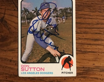 ドン・サットン 直筆サイン 1973 Topps ベースボールカード