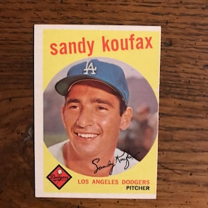 Sandy Koufax 1959 Topps Baseball Card (As Pictured) (06252)