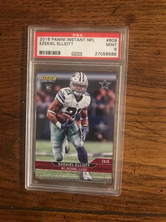 Ezekiel Elliott Panini Instant NFL Football Card PSA (as