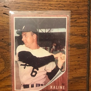 Al Kaline 1962 Topps Baseball Card (As Pictured)   (Original Issue)  (1705)
