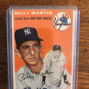 Billy Martin 1954 Topps Baseball Card (edizione originale) (come nella foto) (03594)