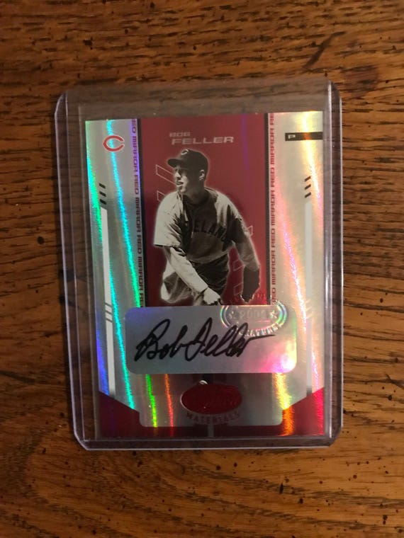 Bob Feller ボブ・フェラー 直筆サインボール インスクリプション付 MLB 2001 Topps Archives Reprint Autograph #TAA8 Bob Feller Auto