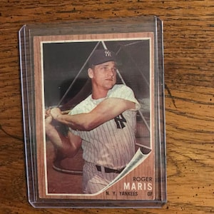Cartão de beisebol Roger Maris 1962 Topps (conforme ilustrado) (edição original) (4529)