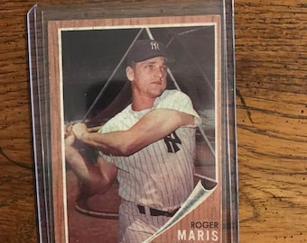 Roger Maris 1962 Topps-honkbalkaart (zoals afgebeeld) (originele uitgave) (4529)