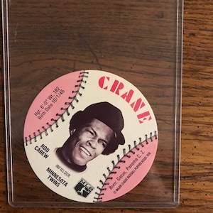 Tarjeta con forma de disco de papas fritas Crane de Rod Carew1976 (edición original) (como se muestra en la imagen) (5321)