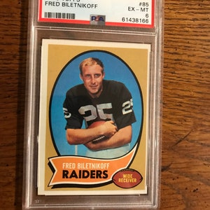 Fred Biletnikoff PSA 6 1970 Topps Fußball karte (Original Ausgabe) (0376)