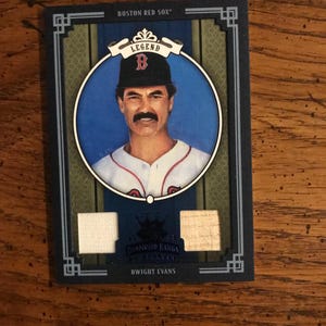 Carte de baseball Dwight Evans Double Patch 26/50 Donruss Legends (édition originale) (comme sur la photo) (4576)