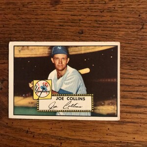 Carta da baseball Topps di Joe Collins del 1952 (come da foto) (edizione originale) (5856)