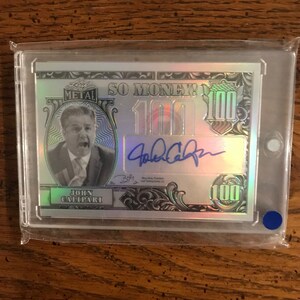 Autographe de John Calipari. Carte de basket-ball Leaf (édition originale) (comme sur la photo) (4146)