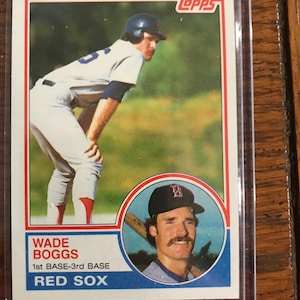 Wade Boggs Red Sox Rookie 1983 Topps Baseball Card (As Pictured)  (Original Issue) (0520)