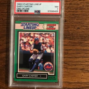 Tarjeta de béisbol de la alineación titular de Gary Carter de 1989, PSA 7 (edición original) (como se muestra en la imagen) (5925)