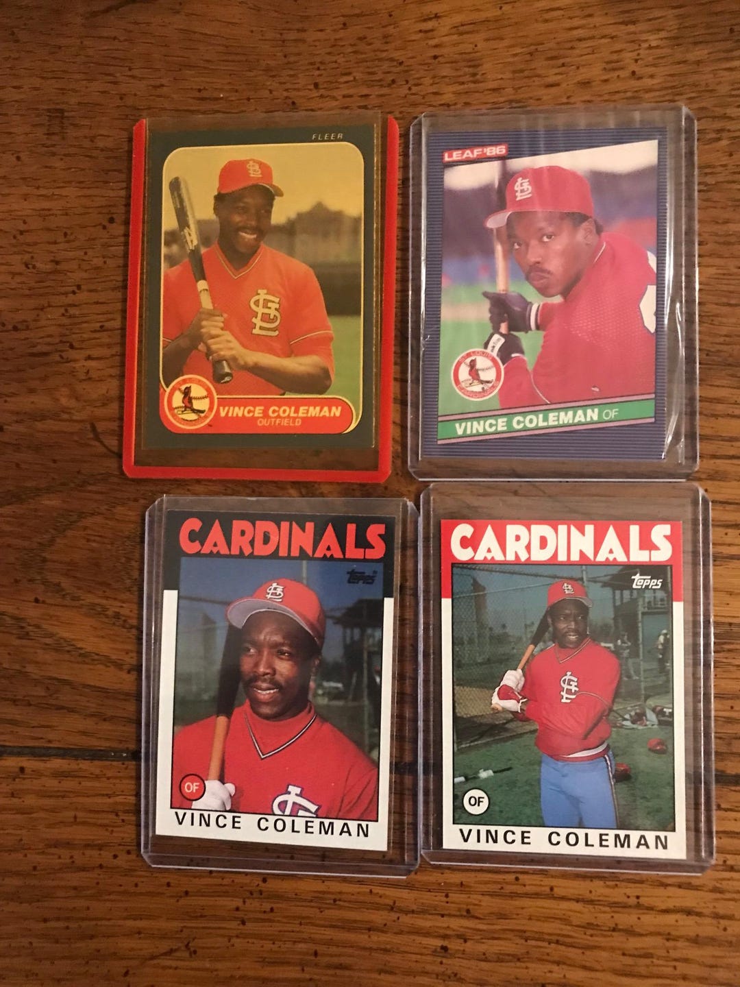 Vince Coleman 4 Rookie Baseball Cards Original Issue (as Pictured ...