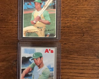Reggie Jackson 1971 and 1970 Topps Baseball Cards (Original Issue) (As Pictured) (5589)