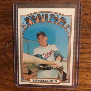 Carta da baseball Topps Harmon Killebrew del 1972 (edizione originale) (come da foto) (5871)