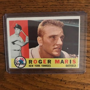 Cartão de beisebol Roger Maris 1960 Topps (conforme foto) (edição original) (03693)