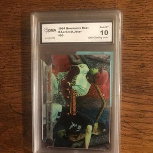 Derek Jeter/Barry Larkin 1994 Bowman's Best Baseball Card GMA 10 (zoals afgebeeld) (oorspronkelijke uitgave) (5157)