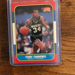 Carte de basket-ball Terry Cummings Fleer 1986 (édition originale) (comme sur la photo) (3651)