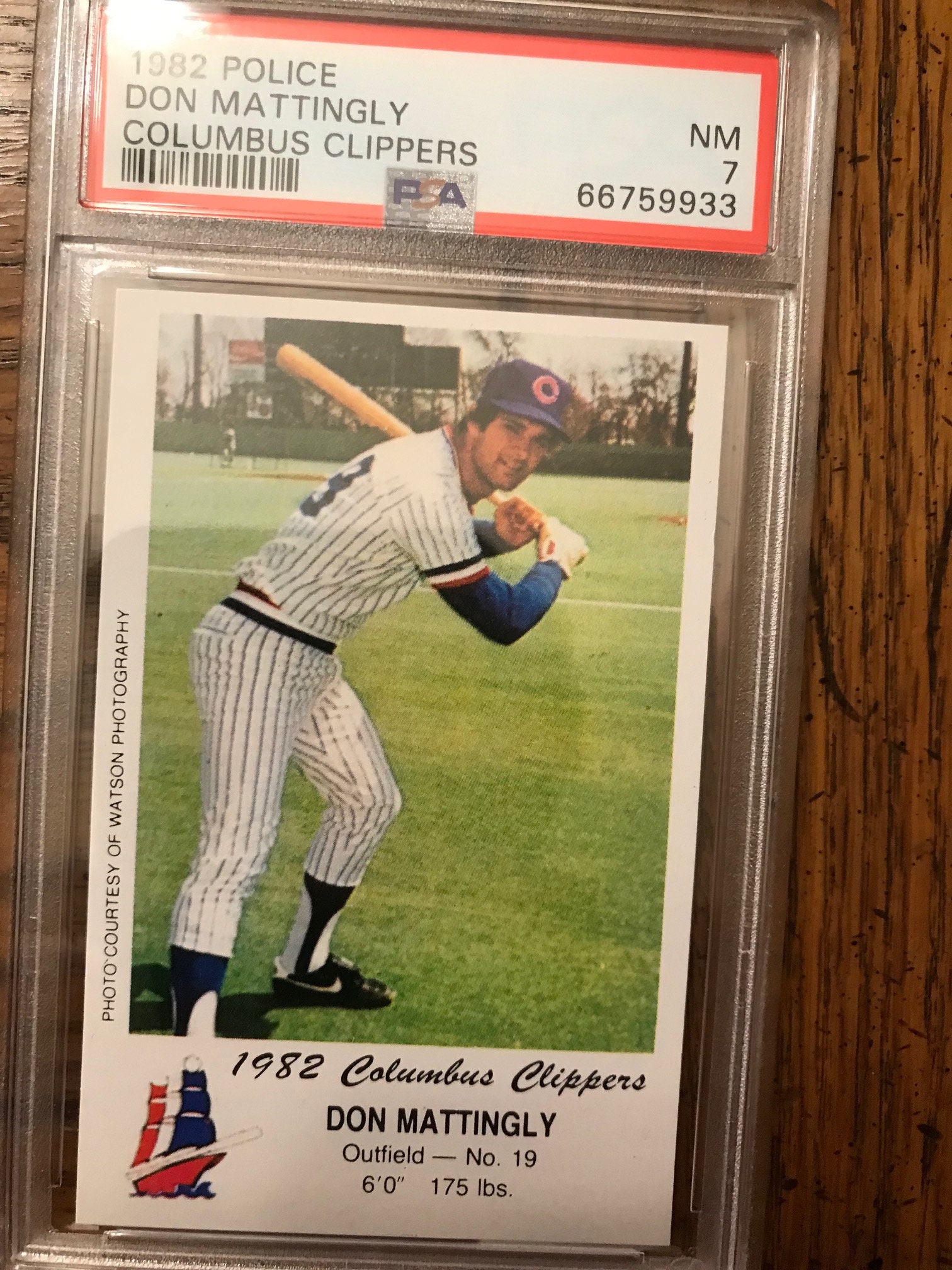 Don Mattingly PSA 7 1982 Columbus Clippers Baseball Card (original