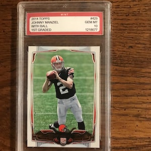 Johnny Manziel Graded 10 Football Card (Wie abgebildet) (Original Heft) (5641)