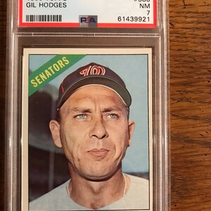 Gil Hodges PSA 7 1966 Topps Baseball Karte (Wie abgebildet) (Original Ausgabe) (0530)