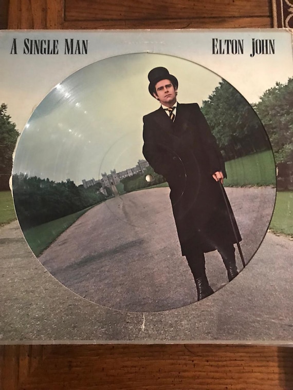 英LP Elton John A Single Man UKオリジナル初期プレス Elton John Picture Disc LP A Single Man Free Shipping in the USA