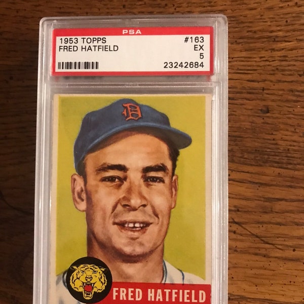 Fred Hatfield PSA 5 1953 Topps Baseball Card (As Pictured) (Original Issue) (3221)